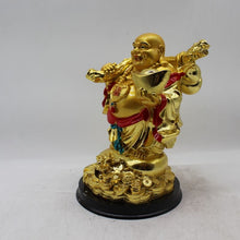 Load image into Gallery viewer, Lucky Laughing Buddha,statue,Happy sitting,luckey man,Happy man Gold color