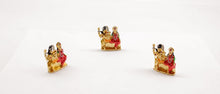 Load image into Gallery viewer, LORD SHANKAR FAMILY GOLD COLOR SHANKAR CAR DASH BOARD SMALL STATUE HINDU METAL