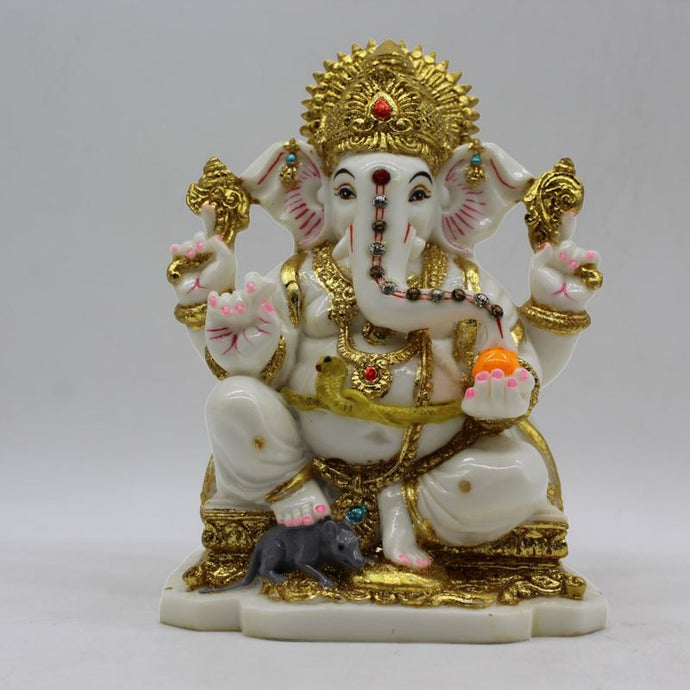 Indian Lord Ganesha Statue for Home & office decor, temple, diwali Pooja,Sitting statue of lord Ganesha