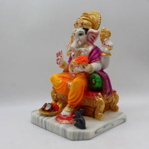 Indian Lord Ganesha Statue for Home & office decor, temple, diwali Pooja,Sitting statue of lord Ganesha
