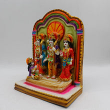 Load image into Gallery viewer, Ram Darbar Ram Sita Lakshman Hanuman Fiber Idol Multi Color