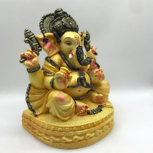 Ganesh Ganesha Ganpati Ganapati Hindu God Hindu God Ganesh fiber idol Yellow