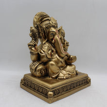 Load image into Gallery viewer, Ganesh Ganesha Ganpati Ganapati Hindu God Hindu God Ganesh fiber idolGold