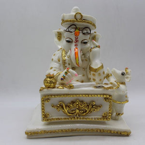 Indian Lord Ganesha Statue for Home & office decor, temple, diwali Pooja,Sitting statue of lord Ganesha