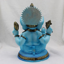 Load image into Gallery viewer, Ganesh Ganesha Ganpati Ganapati Hindu God Hindu God Ganesh fiber idol Blue