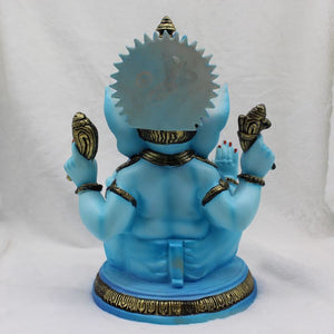 Ganesh Ganesha Ganpati Ganapati Hindu God Hindu God Ganesh fiber idol Blue