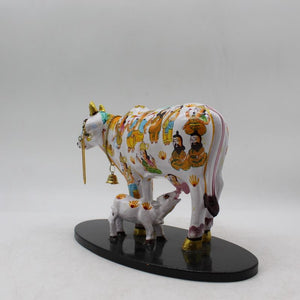 Kamdhenu Cow Gau Mata,Nandi cow Statue Kamdhenu Hindu God For Home Decor White