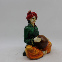 Load image into Gallery viewer, Rajasthani boy,Rajasthani man,Musician man Rajasthani statue, idol Green color