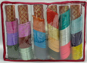 6 Roll Bangle Bracelet Cover Bag INDIAN Chudi Kangan Watch Travel Cases Storage