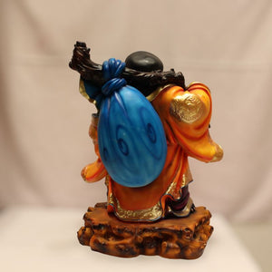 Lucky Laughing Buddha,statue,Happy sitting,luckey man,Happy man Multi color