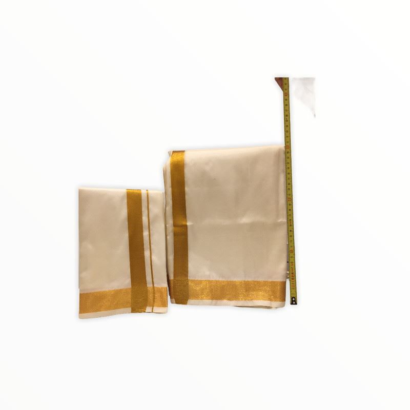 Men's Traditional Veshti / Dhoti / Vasti with Angavastram