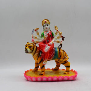 Ambe Mata Statue/ Durga Mata Murati / Durga Idol. Shakti Statue-Ambe Ma Idol Office-White Painted Bengali Durga Maa Murti-Durga Ma Idol-Ambe Maa Statue-Durga.AMBE MA HINDU Goddess  Statue Figurine Mataji Shakti Maa Ambaji