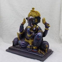 Load image into Gallery viewer, Ganesh Ganesha Ganpati Ganapati Hindu God Hindu God Ganesh fiber idol Purple