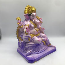 Load image into Gallery viewer, Ganesh Ganesha Ganpati Ganapati Hindu God Ganesh fiber idol Light Purple