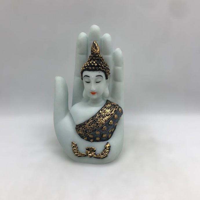 Buddha buddh buddha sitting medium Showpiece Home decore White