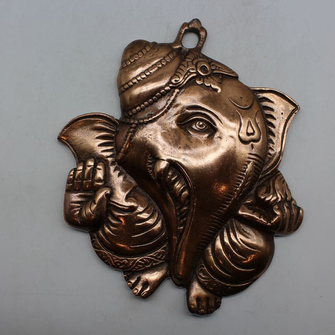 Lord Ganesha Wall Hanging -For Home Decor, Housewarming Gift, Hindu God of Luck..Metal Lord Ganesha Frame Wall Hanging Showpiece
