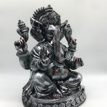 Load image into Gallery viewer, Ganesh Ganesha Ganpati Ganapati Hindu God Hindu God Ganesh fiber idol Silver