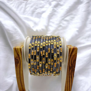 Indian Glass Bangles Set Of 12-Stone Work Women Girl Wedding Special Bangles