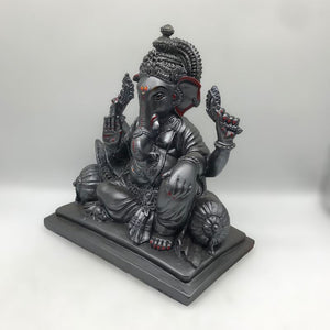 Ganesh Ganesha Ganpati Ganapati Hindu God Hindu God Ganesh fiber idol Grey