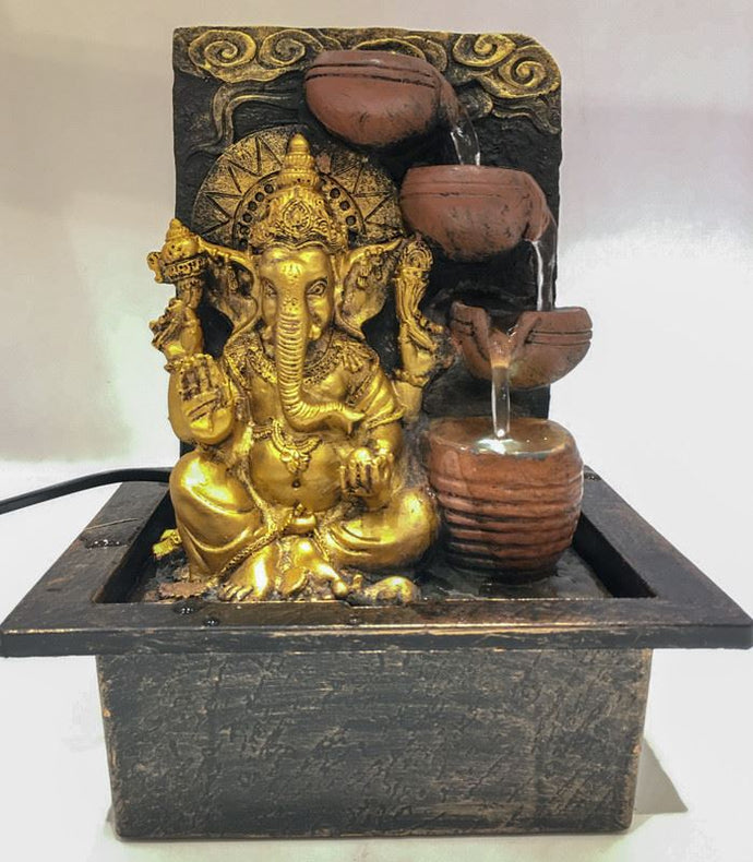 Ganesh Water Fountain Ganesha Zen Meditation Indoor Waterfall