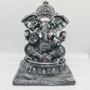 Ganesh Ganesha Ganpati Ganapati Hindu God Hindu God Ganesh fiber idol Silver