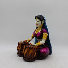 Load image into Gallery viewer, Rajasthani Girl,Rajasthani lady,Musician girl Rajasthani statue,idol Multi color