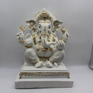 Ganesh Ganesha Ganpati Ganapati Hindu God Hindu God Ganesh fiber idolWhite