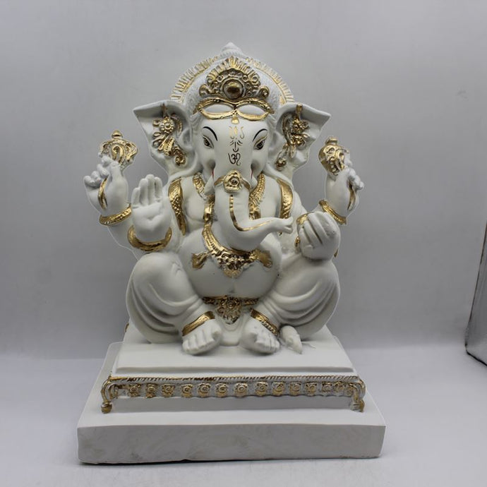 Ganesh Ganesha Ganpati Ganapati Hindu God Hindu God Ganesh fiber idolWhite