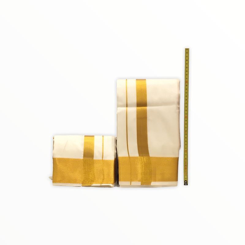 Men's Traditional Veshti / Dhoti / Vasti with Angavastram