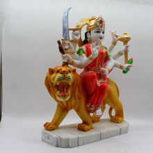 Load image into Gallery viewer, Ambe Mata Statue/ Durga Mata Murati / Durga Idol. Shakti Statue-Ambe Ma Idol Office-White Painted Bengali Durga Maa Murti-Durga Ma Idol-Ambe Maa Statue-Durga.AMBE MA HINDU Goddess  Statue Figurine Mataji Shakti Maa Ambaji