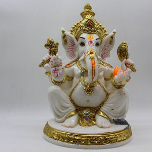 Indian Lord Ganesha Statue for Home & office decor, temple, diwali Pooja,Sitting statue of lord Ganesha