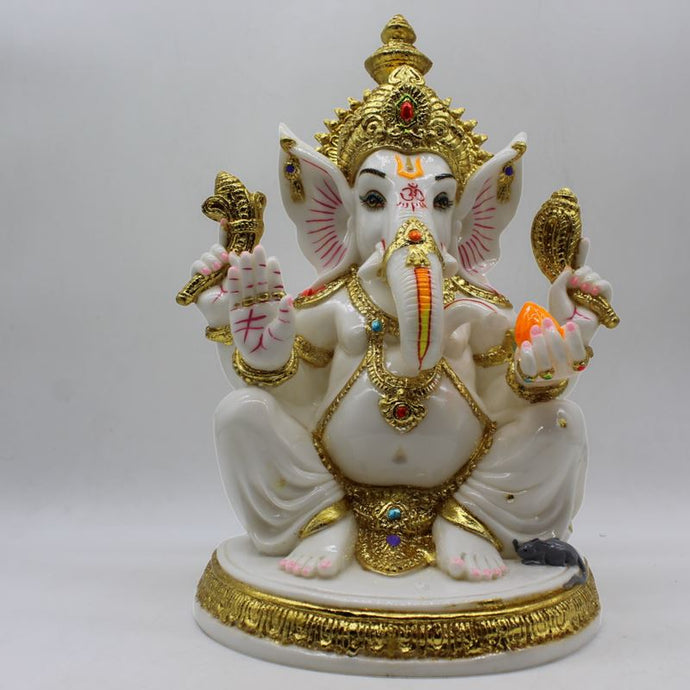 Indian Lord Ganesha Statue for Home & office decor, temple, diwali Pooja,Sitting statue of lord Ganesha
