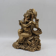 Load image into Gallery viewer, Ganesh Ganesha Ganpati Ganapati Hindu God Hindu God Ganesh fiber idolGold