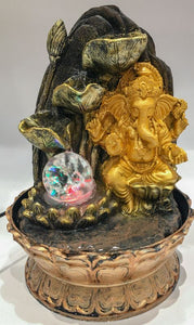 Ganesh Water Fountain Ganesha Zen Meditation Indoor Waterfall  Rolling Ball