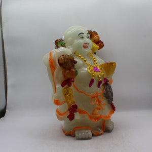 Lucky Laughing Buddha,statue,Happy sitting,showpeace,luckey man,Happy man White
