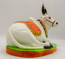 Load image into Gallery viewer, Kamdhenu Cow Gau MATA Murti-Hindu God and Goddess Idol/Statue/Murti, Marble Dust Nandi Cow Statue Kamdhenu Cow Figurine Showpiece For Home Decor