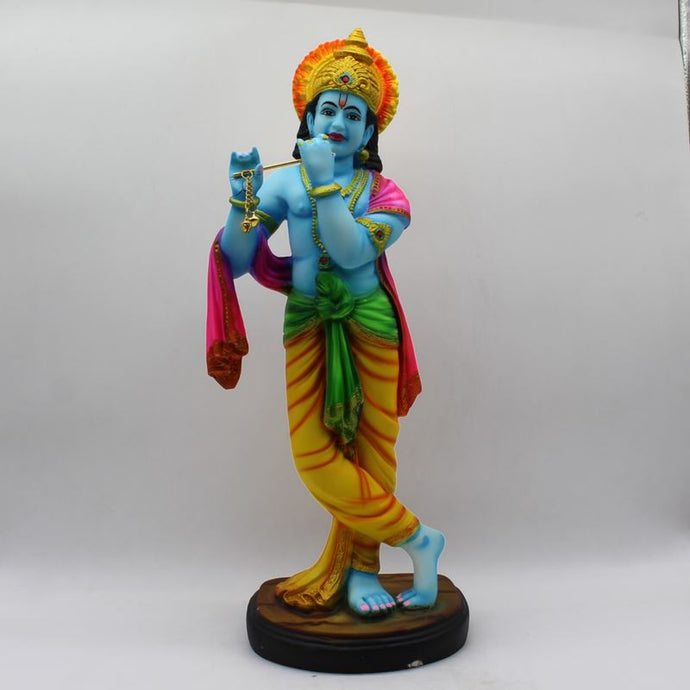 Indian Fiber Lord Krishna Statue for Home & office decor, temple, diwali Pooja