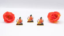 Load image into Gallery viewer, LORD GANESHA MOON ORANGE COLOR GANPATI CAR DASH BOARD SMALL STATUE HINDU METAL