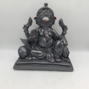 Ganesh Ganesha Ganpati Ganapati Hindu God Hindu God Ganesh fiber idol Grey
