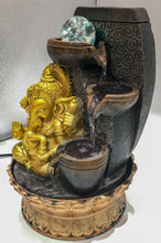 Load image into Gallery viewer, Ganesh Water Fountai Ganesha Zen Meditation Indoor Waterfall  Rolling Ball