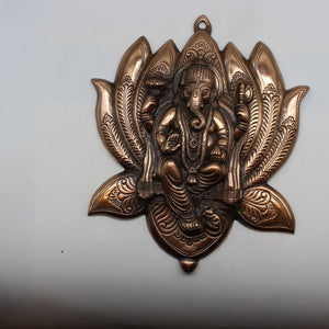 Lord Ganesha Wall Hanging -For Home Decor, Housewarming Gift, Hindu God of Luck..Metal Lord Ganesha Frame Wall Hanging Showpiece