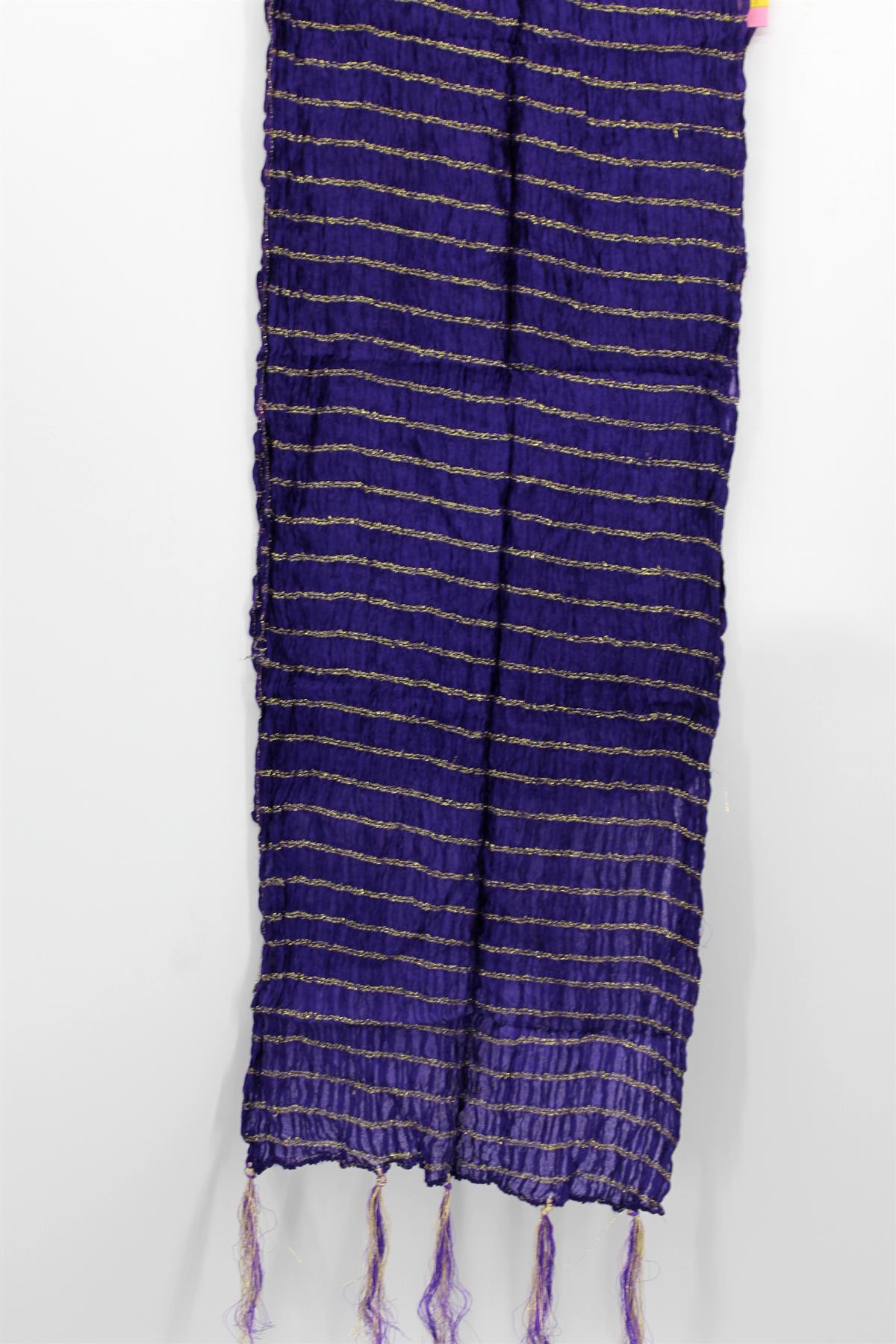 Men's Silk Crush Dupatta - Stole Chunni For Sherwani - Non Stretch size 26 x 250 cm - Stretched size 44 x 250 cm