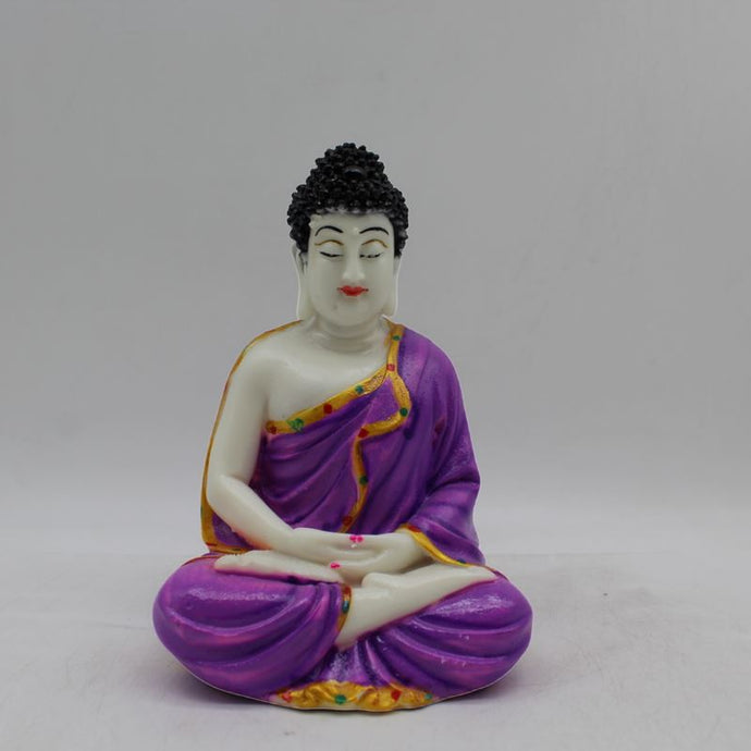 Buddha buddh buddha sitting medium Showpiece Multi color