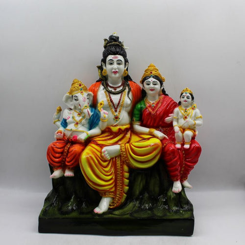 Shiv Family shiva Family Shankar Mahadev statue Hindu God idol Multi Color