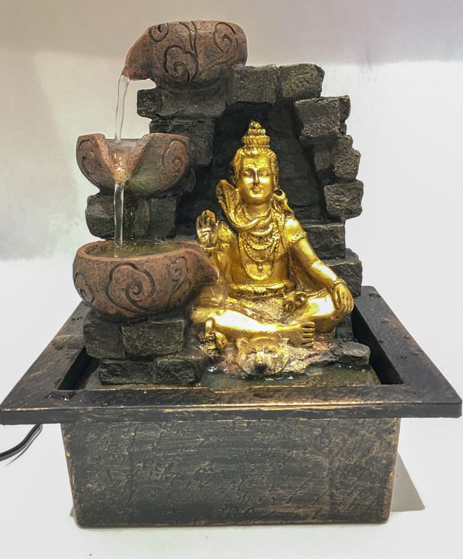 ShivaWater Fountain Pacific Giftware Sacred Hindu Goddes Shiva