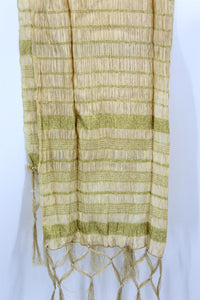 Men's Silk Crush Dupatta - Stole Chunni For Sherwani - Non Stretch size 26 x 250 cm - Stretched size 44 x 250 cm