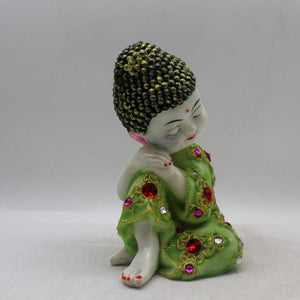 Buddha Sitting Medium,showpiece Decorative Statue Figurine God GiftWhite