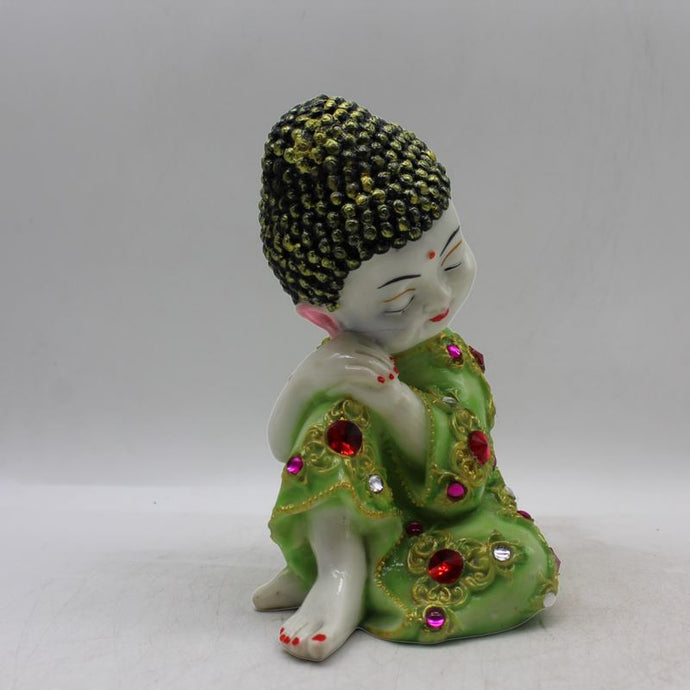 Buddha Sitting Medium,showpiece Decorative Statue Figurine God GiftWhite