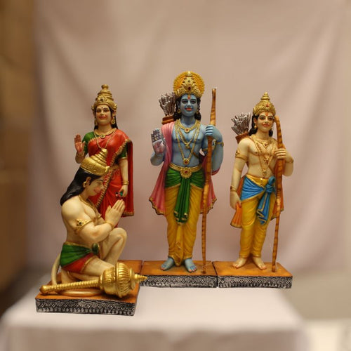 Ram Darbar, Ram Family, Ram,Sita,Laxman,Lakshman,Hanuman idol, statueMulti color