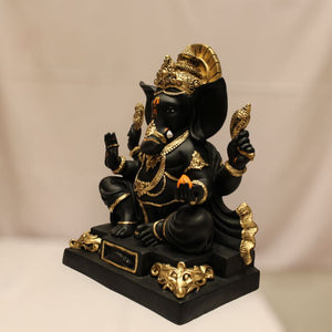 Lord Ganesha, Ganpati, Bal Ganesh, Ganesh statue idolBlack